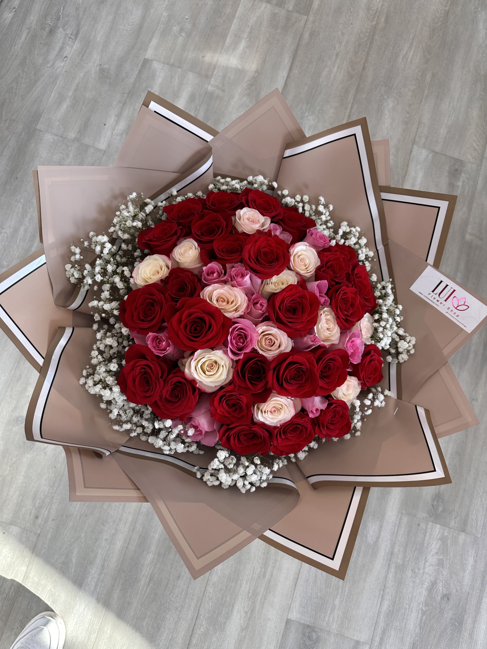Lot 50pc 50mm / 2 Multi-Color Satin Ribbon Rose Flowers DIY Wedding Bouquet