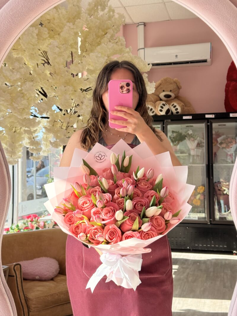 Tulirose princess bouquet